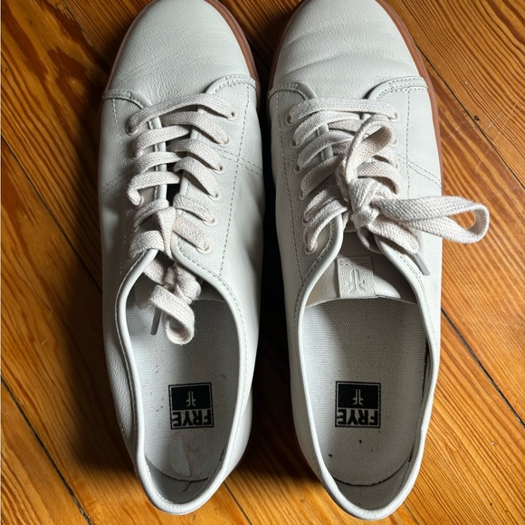 Frye Women's Gia Sneakers - leather, ivory, size 10 - Picture 3 of 11